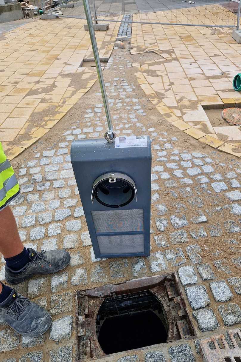 Mit CompactClean können Niederschlagsabflüsse direkt in Straßenabläufen behandelt werden. | Foto: Funke Kunststoffe