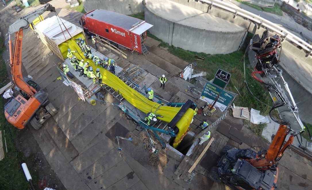 Komplexes Schlauchlining-Großprojekt in Belgien mit zwei Rekorden