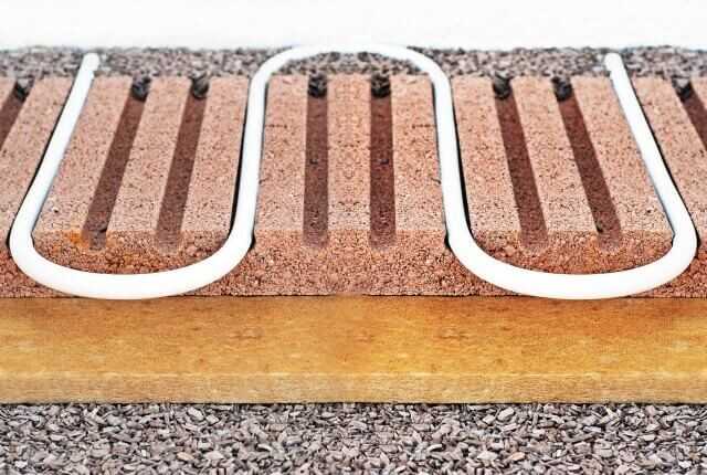 Fußbodenheizung auf trockenem Bodenaufbau Fußbodenheizung auf trockenem Bodenaufbau