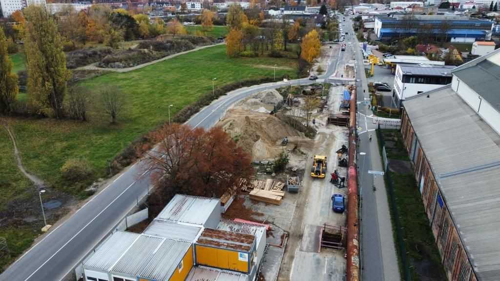 111 Jahre alter Werftsammlers Rostock unter Hauptverkehrsachse saniert