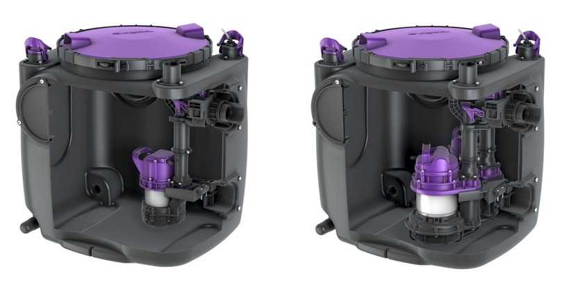 Aqualift 100 als Mono- und Duoanlage mit Comfort Schaltgerät – auch als Resistant-Variante besonders für Sanierungen und Einbausituationen mit freier Aufstellung geeignet. Die kompakte Hebeanlage lässt sich auch nachträglich einfach in kleinere Technikräume oder bestehende Pumpensümpfe integrieren. | Foto: Kessel