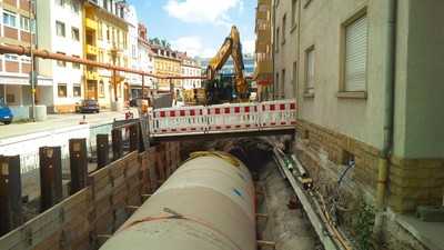Hauptsammler-Erneuerung in Bruchsal