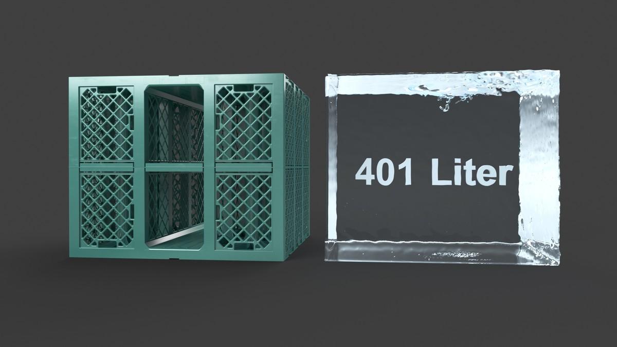 Der Rigolenfüllkörper hat eine Speicherkapazität von 401 Liter. | Foto: Fränkische