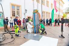 Demo-Baustelle weckt Neugier