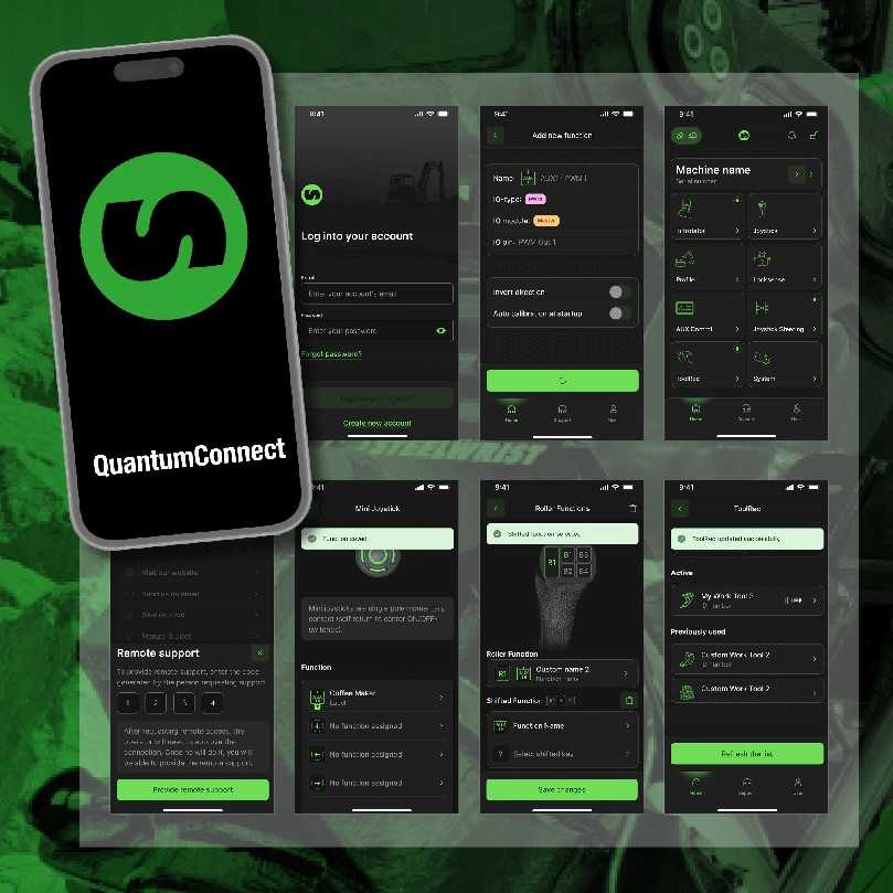 In der "Quantum Connect"-App können Bediener sämtliche Tiltrotator-Einstellungen speichern, Software-Updates aufspielen und die Wartung planen, damit der Tiltrotator immer einsatzbereit ist. | Foto: Steelwrist