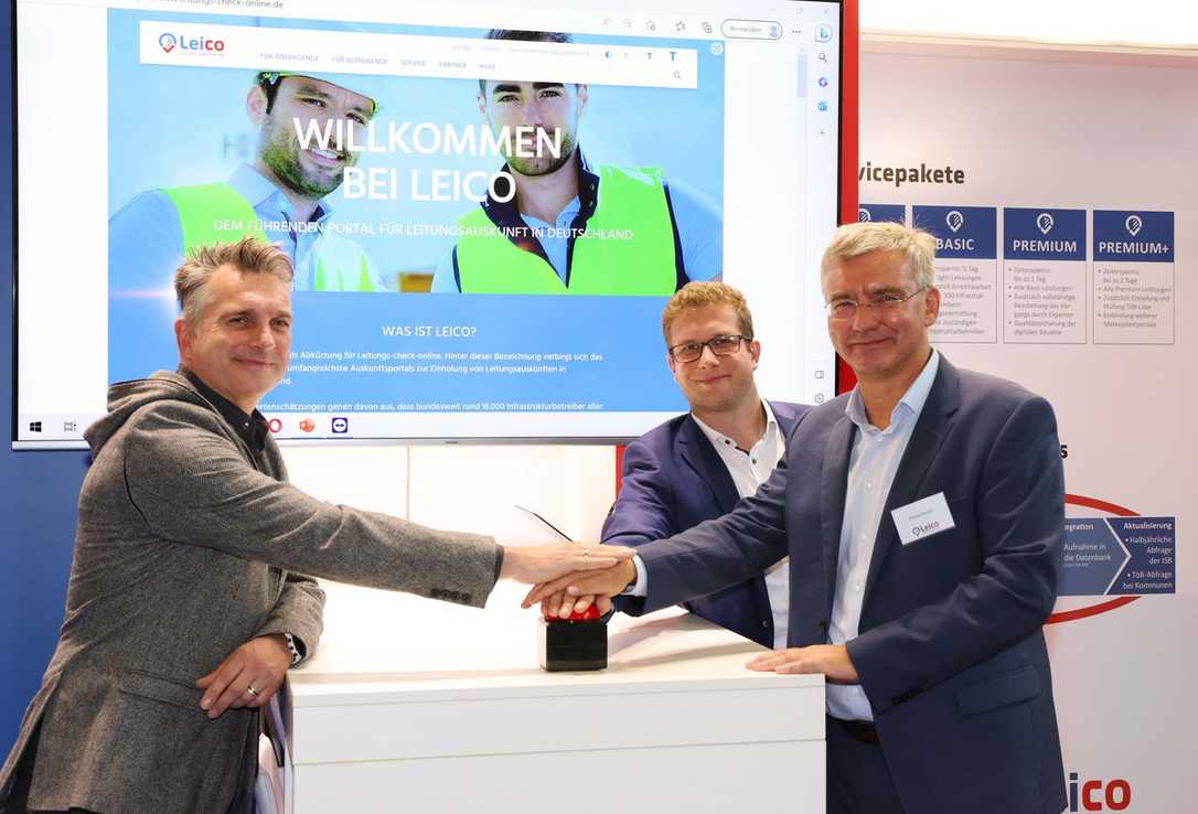Digitalisierung am Bau: Start für den Online-Leitungscheck Leico