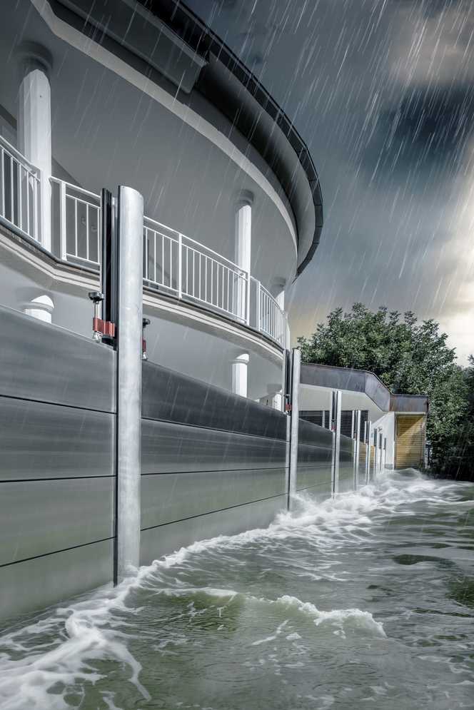 Hochwasserschutz für Privathaus und kommunale Anlage