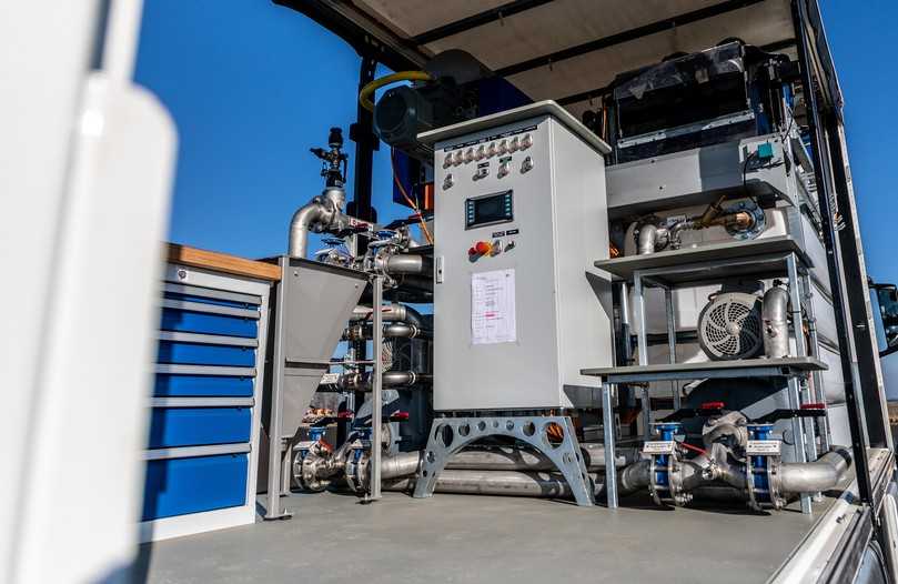 Die neue Zentrifuge um Mudcleaner Truck sorgt für 33 Prozent mehr Leistung beim Bohrschlamm-Recycling. | Foto: Max Wild