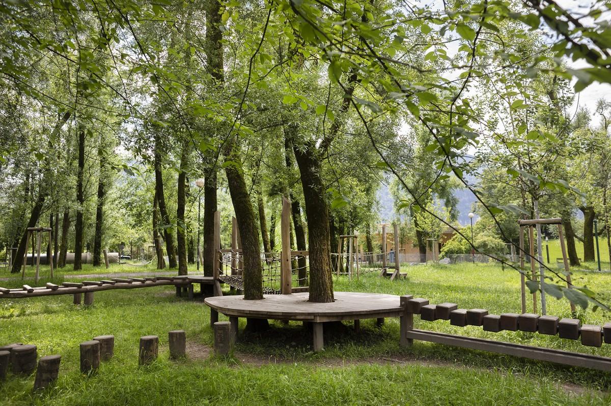 Das Freiraumkonzept des Kindergartens Niederbahn samt Hermann-Gmeiner-Park in Dornbirn. | Foto: Petra Rainer