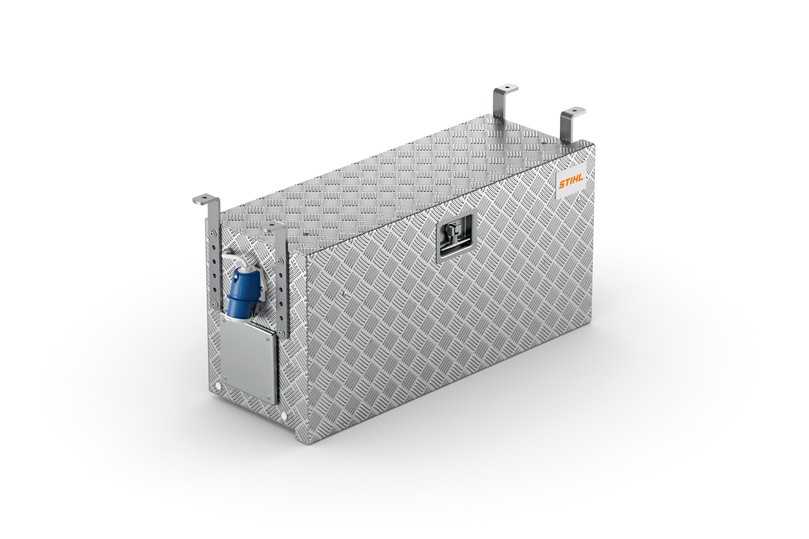 Die robuste Ladebox STIHL CB 1 kann eigenständig und unkompliziert auf oder unter einem Fahrzeug montiert werden und ermöglicht das Laden, Lagern und Transportieren von bis zu acht Akku-Packs aus dem STIHL AP-System. Das Montageset ist im Lieferumfang enthalten. | Foto: BH Die robuste Ladebox STIHL CB 1 kann eigenständig und unkompliziert auf oder unter einem Fahrzeug montiert werden und ermöglicht das Laden, Lagern und Transportieren von bis zu acht Akku-Packs aus dem STIHL AP-System. Das Montageset ist im Lieferumfang enthalten. | Foto: BH