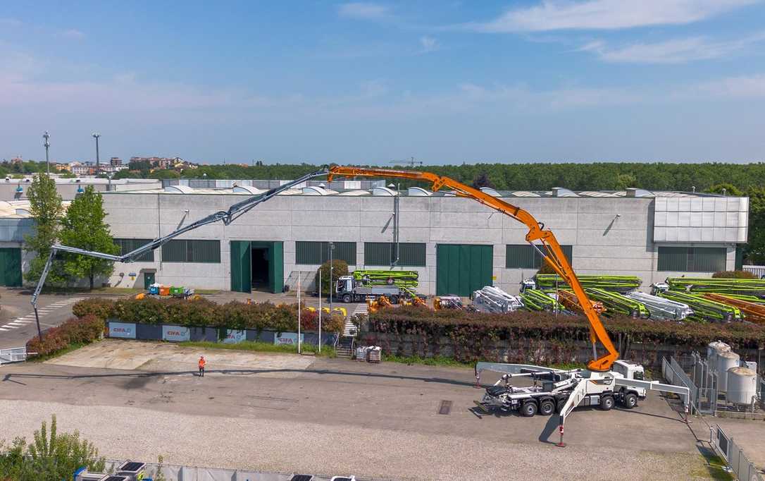 Autobetonpumpe Cifa K60H: Siebenteiliger Mast für die 60-Meter-Klasse