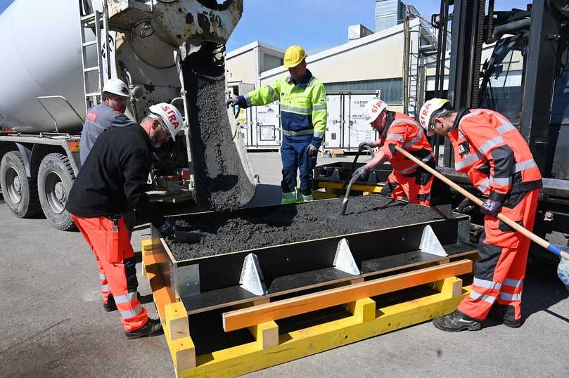 In Sommer- und Winterversuchen wurde klimafreundlicher Beton untersucht - mit und ohne Heizschalung. | Foto: Doka In Sommer- und Winterversuchen wurde klimafreundlicher Beton untersucht - mit und ohne Heizschalung. | Foto: Doka