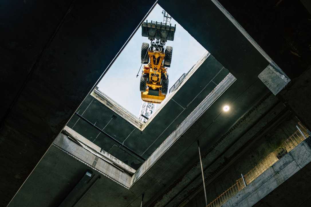 Volvo L 120 Electric Radlader hilft der Arge Marienhof in München