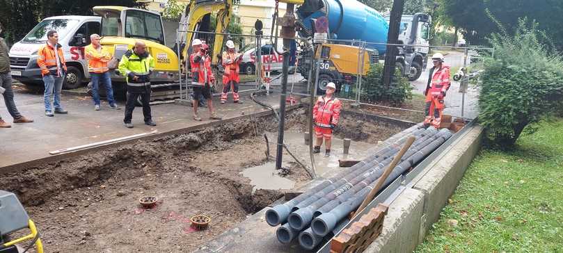 Herstellung Probepfahl zur Überprüfung der Bodenkennwerte | Foto: Stein Ingenieure
