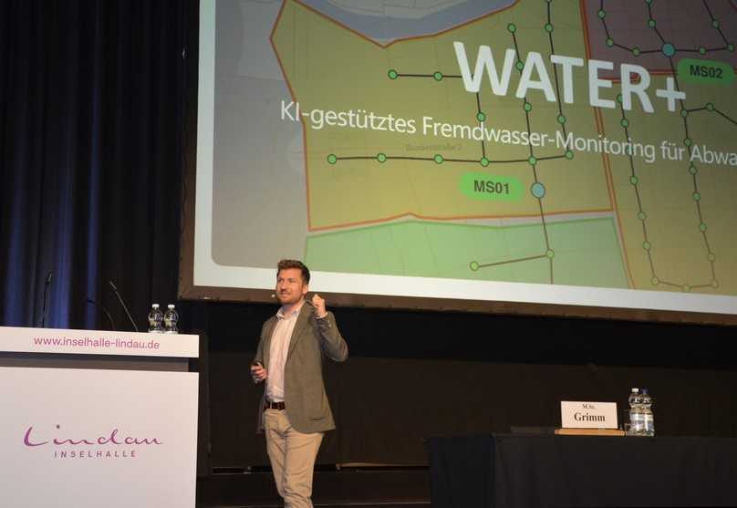 Philipp Grimm stellte dar, wie smarte Leckageortung mit tagesaktuellen Daten funktioniert. | Foto: B_I/Valdix