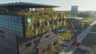 Vertikaler Garten in Arbeit