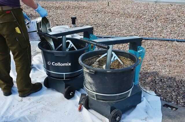 Zwei POX-S von Collomix zur Bewältigung der Mengen.