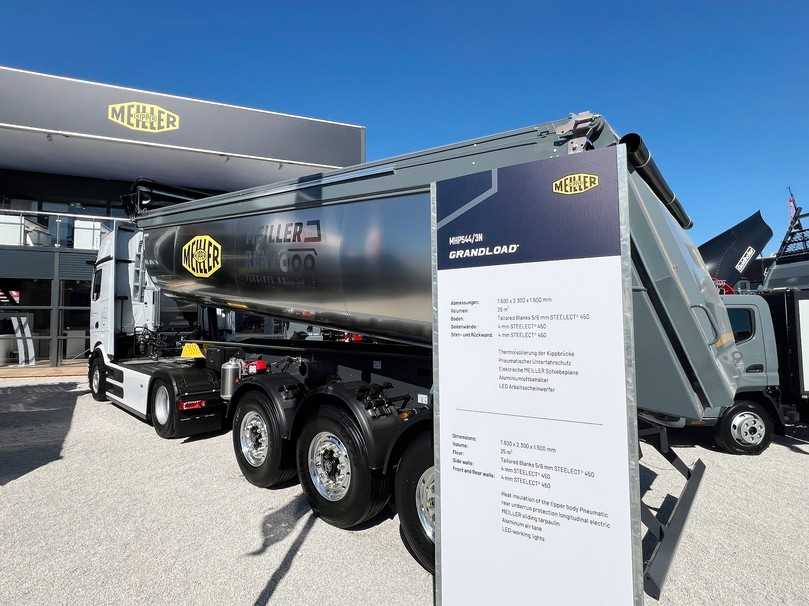 Mercedes eActros 600 mit Meiller Grandload MHPS 44-3 | Foto: QUATEX