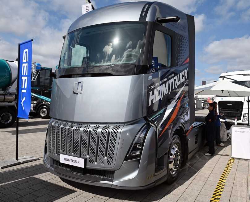 Der aerodynamisch optimierte Farizon Hometruck aus dem Geely-Konzern soll elektrisch, mit Methanol oder mit Wasserstoff angetrieben werden können. | Foto: FH Der aerodynamisch optimierte Farizon Hometruck aus dem Geely-Konzern soll elektrisch, mit Methanol oder mit Wasserstoff angetrieben werden können. | Foto: FH