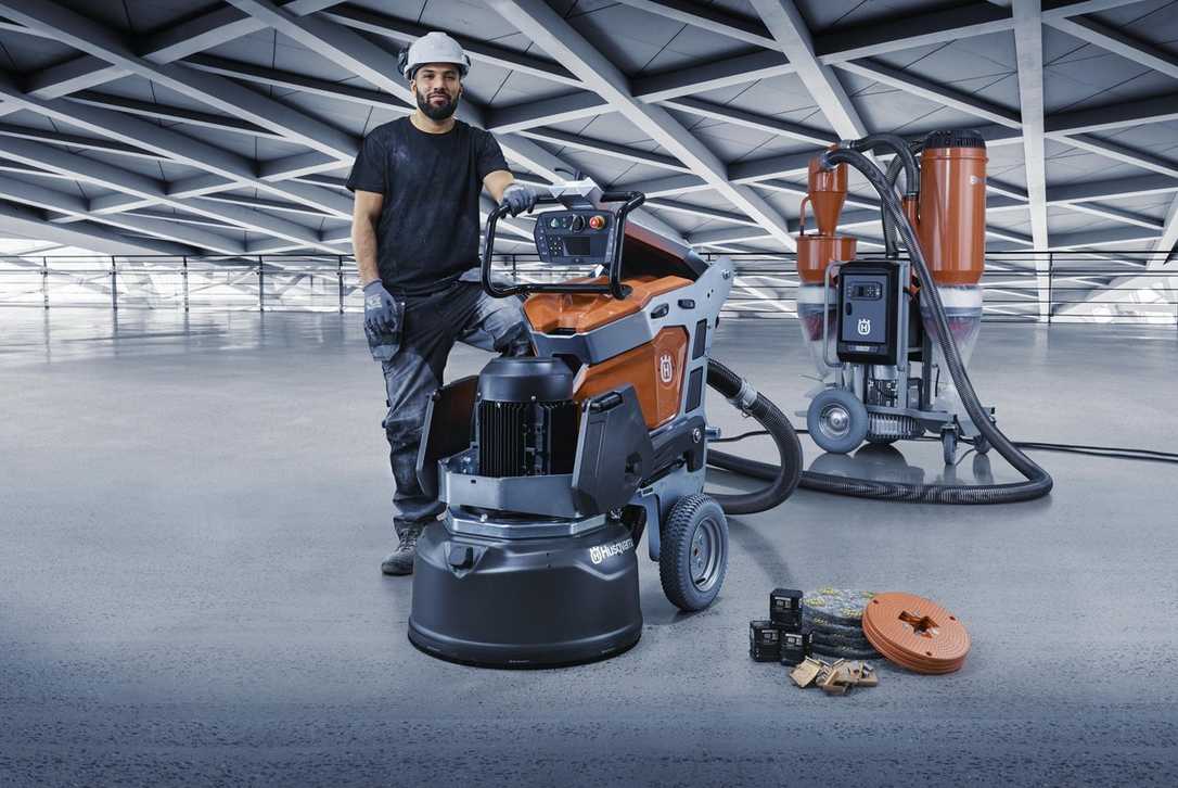 Betonböden: Markenwechsel bei Bodenschleifern: Aus HTC wird Husqvarna Betonböden: Markenwechsel bei Bodenschleifern: Aus HTC wird Husqvarna