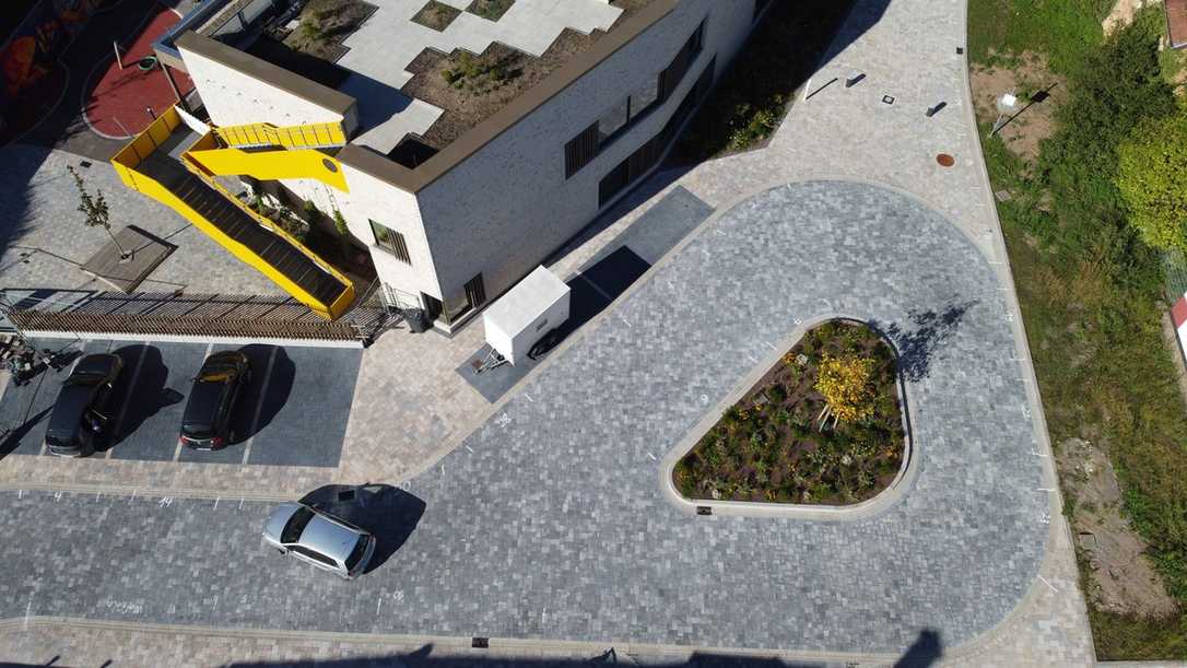 Wartungsarmer Pflasterbelag für Kita-Neubau Wartungsarmer Pflasterbelag für Kita-Neubau