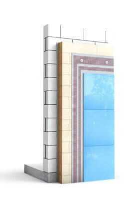 Mit dem System ist es erstmals möglich, Glaselemente auf einem Wärmedämm-Verbundsystem zu verkleben. Die Grafik stammt aus einer SGW-Pressemitteilung zum Red dot-Award von 2014. Mit dem System ist es erstmals möglich, Glaselemente auf einem Wärmedämm-Verbundsystem zu verkleben. Die Grafik stammt aus einer SGW-Pressemitteilung zum Red dot-Award von 2014.