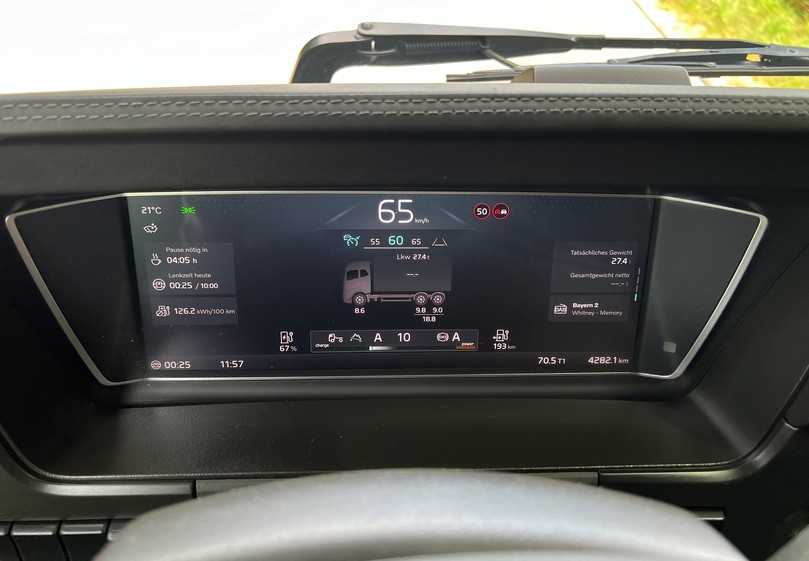 Das Fahrerinformationsdisplay hat unten ein etwas mickriges Powermeter bekommen, um die Stärke des Energieflusses zu erkennen. | Foto: FH