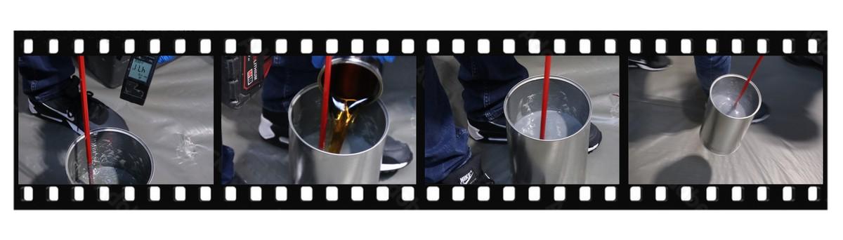 Extreme Temperaturen – extreme Reaktion: Als der heiße Härter auf das heiße Harz trifft, kommt es zur Kettenreaktion: Das Material wird bereits innerhalb der Mischzeit hart. | Foto: Resinnovation