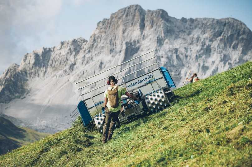 Die Einachser der Brielmaier-Reihe sind speziell für die sichere und effiziente Mahd in extremen Steillagen ausgelegt. | Foto: Rapid Technic GmbH