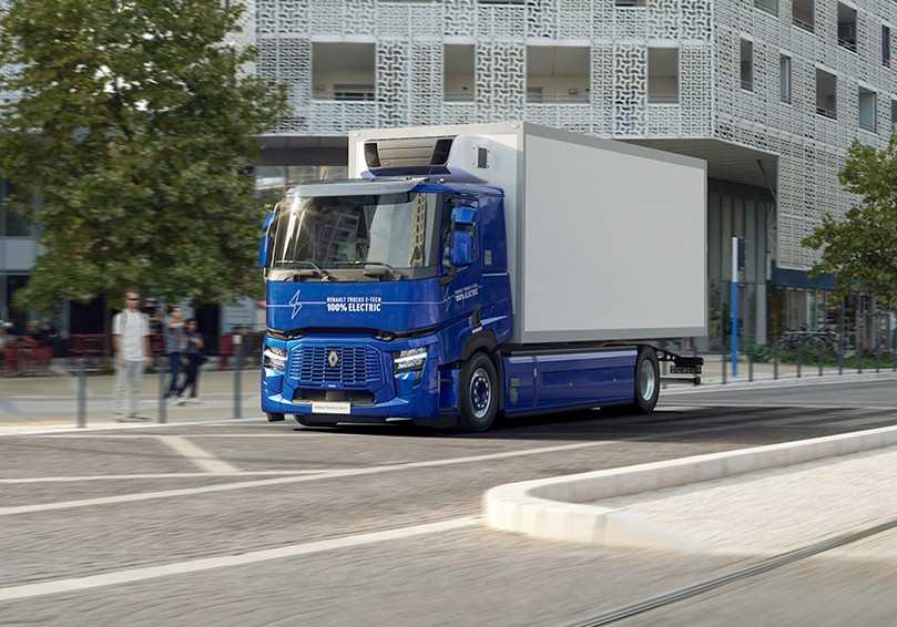Der Renault Trucks E-Tech T für den regionalen Fernverkehr ist mit drei E-Motoren bestückt, die zusammen 666 PS leisten. | Foto: Renault Trucks Der Renault Trucks E-Tech T für den regionalen Fernverkehr ist mit drei E-Motoren bestückt, die zusammen 666 PS leisten. | Foto: Renault Trucks