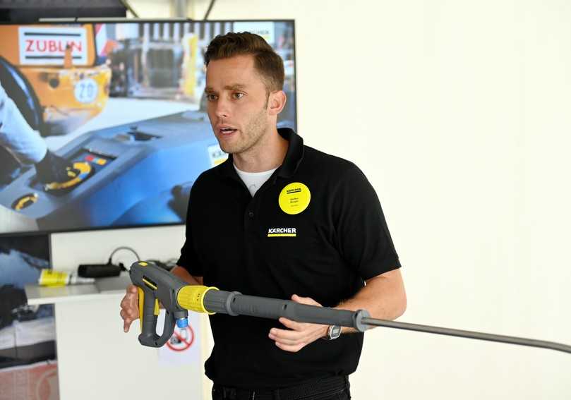 An der „Easy!Force“-Hochdruckpistole lassen sich Druck und Durchflussmenge komfortabel einstellen. | Foto: QUATEX An der „Easy!Force“-Hochdruckpistole lassen sich Druck und Durchflussmenge komfortabel einstellen. | Foto: QUATEX
