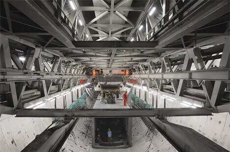 Rückansicht der weltgrößten Mixschild TBM S-593 unter dem Qiantang River. | Fotos: Herrenknecht