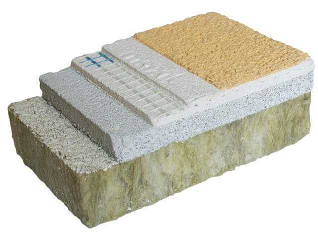 Massiv und Langlebig: Der mehrschichtige Aufbau des maxit-Dickputz-Dämmsystems sorgt für eine robuste Schale über dem Dämm-Material. | Fotos: Franken Maxit, Azendorf Massiv und Langlebig: Der mehrschichtige Aufbau des maxit-Dickputz-Dämmsystems sorgt für eine robuste Schale über dem Dämm-Material. | Fotos: Franken Maxit, Azendorf