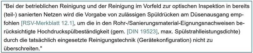 Abbildung 3: Auszug aus Baufachlichen Richtlinien Abwasser (BfR) des Bundes: Januar 2025 | Foto: BfR