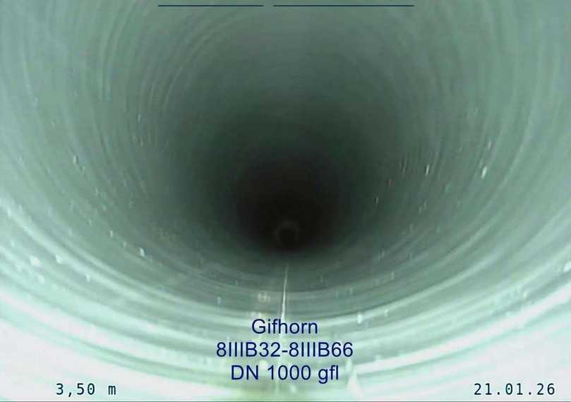 Fertig installierter GFK-Liner Alphaliner RL nach erfolgreichem Einbau und Aushärtung | Foto: RelineEurope Fertig installierter GFK-Liner Alphaliner RL nach erfolgreichem Einbau und Aushärtung | Foto: RelineEurope