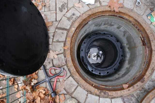 Zugang zur Molchstation von der wiederhergestellten Geländeoberkante aus