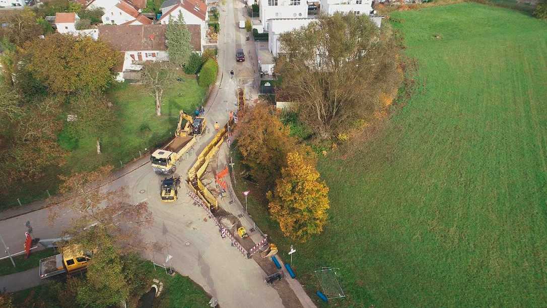 Bau einer Trinkwasserleitung in Baden-Württemberg mit verschiedenen Bauweisen Bau einer Trinkwasserleitung in Baden-Württemberg mit verschiedenen Bauweisen