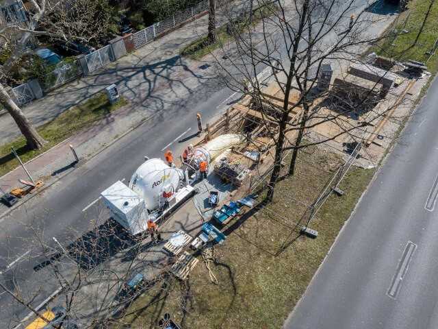 Inversion des Druckliners von oben gesehen