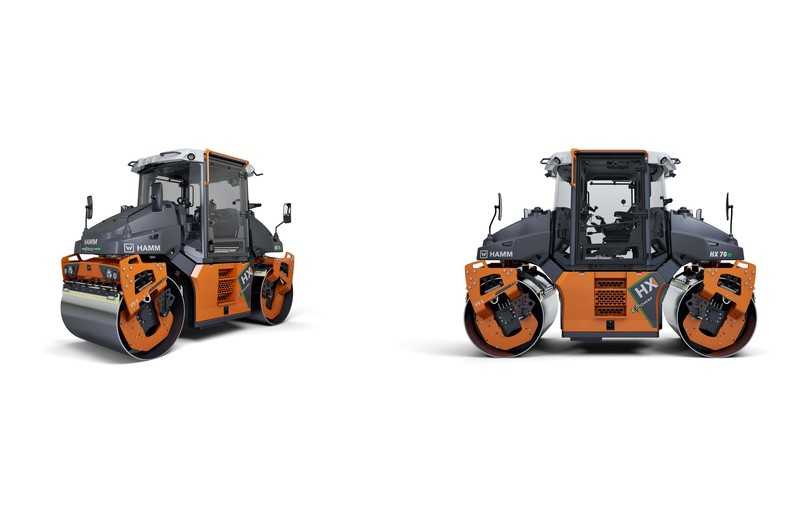 Volle Verdichtungsleistung, lokal emissionsfrei: Die schemelgelenkten Tandemwalzen HX 70e bieten die gleiche Verdichtungsleistung wie die dieselbetriebenen Modelle der HX-Baureihe. | Foto: Hamm
