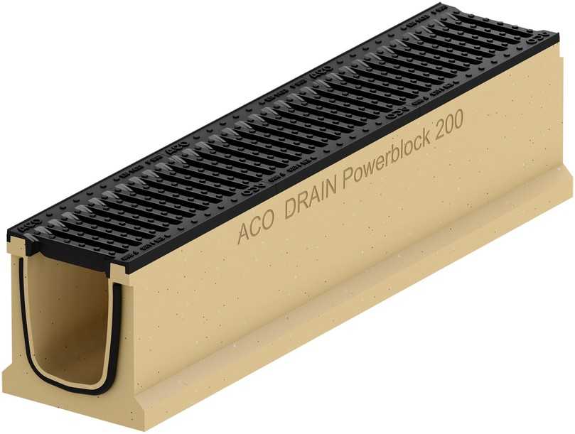Aco Drain Powerblock, die Entwässerungsrinne für schwere Lasten | Foto: Aco Aco Drain Powerblock, die Entwässerungsrinne für schwere Lasten | Foto: Aco
