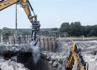 Brückenabbruch im Steigerwald