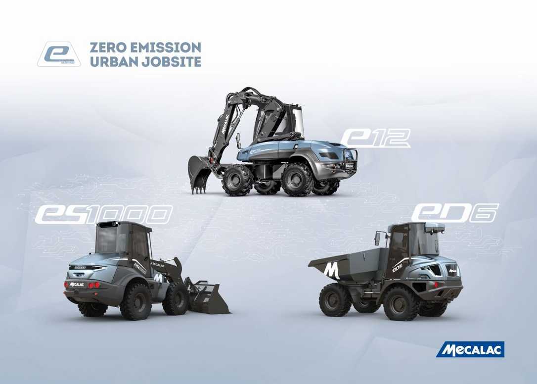 Mecalac baut batterie-elektrische zero-emission-Baumaschinen Mecalac baut batterie-elektrische zero-emission-Baumaschinen