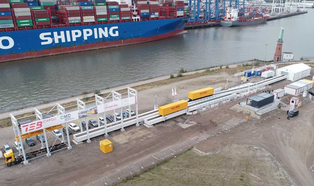Logistik: Max Bögl stellt Schwebe-System für Containertransport vor Logistik: Max Bögl stellt Schwebe-System für Containertransport vor