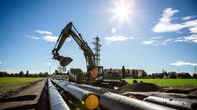 Gut gebettet im Fernwärmenetz mit Flüssigboden