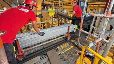210 Tonnen Material im Kessel