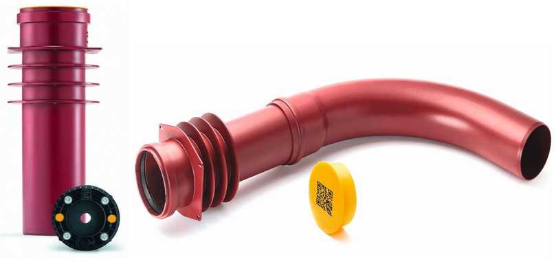 Polo-RDS Evolution Bodendurchführung, rechts mit Langbogen | Foto: Poloplast Polo-RDS Evolution Bodendurchführung, rechts mit Langbogen | Foto: Poloplast