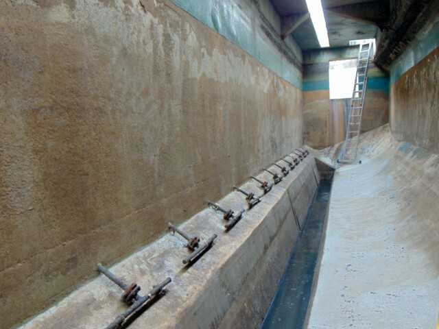 Der Sandfang der TWE bei der aktuellen Begehung Der Sandfang der TWE bei der aktuellen Begehung