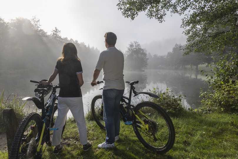 Radfahren ist auf der Gartenschau möglich. | Foto: Ulrike Klumpp Radfahren ist auf der Gartenschau möglich. | Foto: Ulrike Klumpp