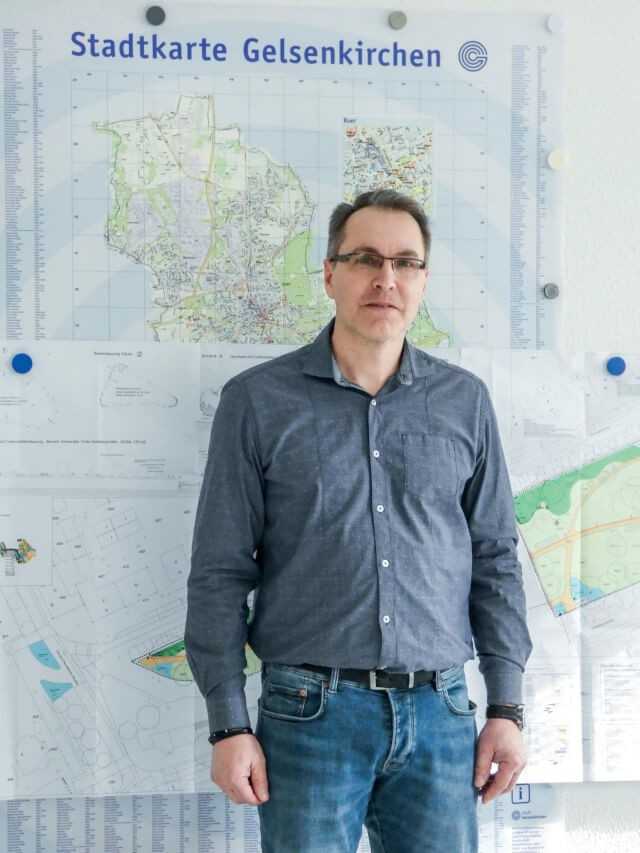 Landschaftsarchitekt Christoph Prinz leitet bei den Gelsendiensten die Abteilung Planung und Neubau und war zuständig für die Neu- und Umgestaltung des Goldberparks. | Foto: BI/Stoffregen