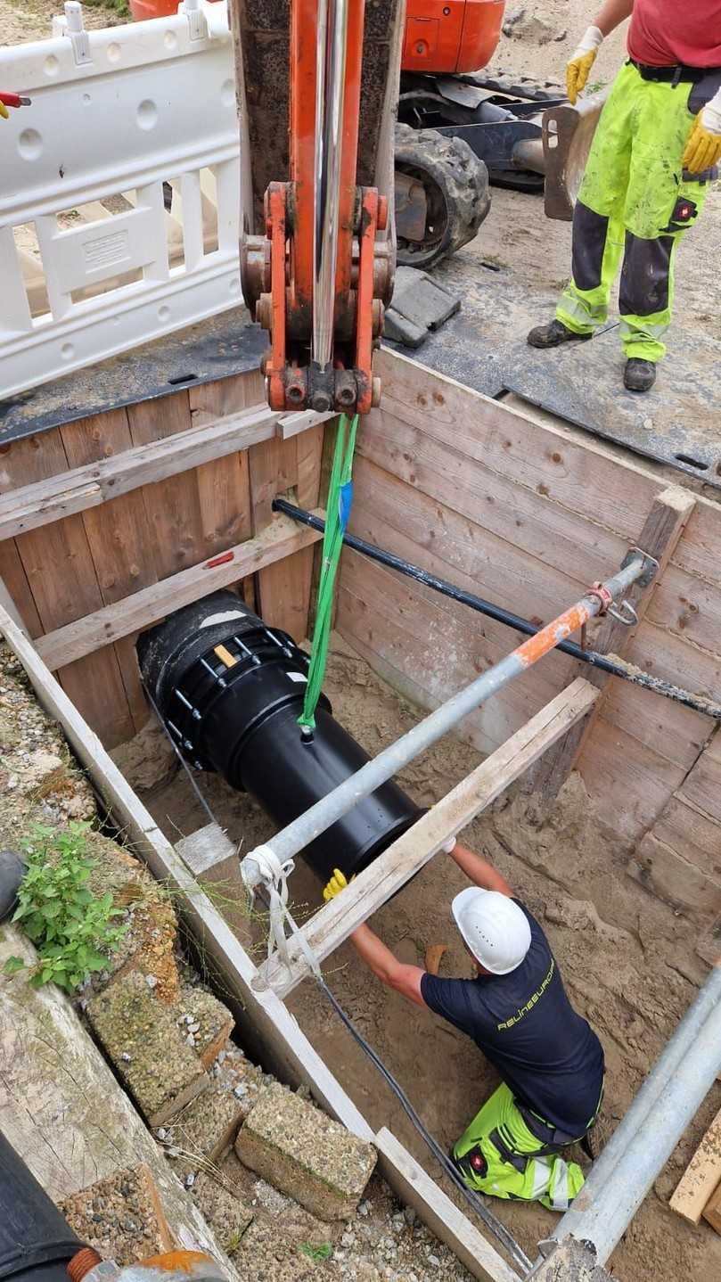 Beim Projekt setzte Swietelsky-Faber speziell entwickelte CIPPJoin-Verbindungstechniken und Dichtmanschetten von RelineEurope ein. | Foto: Swietelsky-Faber Beim Projekt setzte Swietelsky-Faber speziell entwickelte CIPPJoin-Verbindungstechniken und Dichtmanschetten von RelineEurope ein. | Foto: Swietelsky-Faber